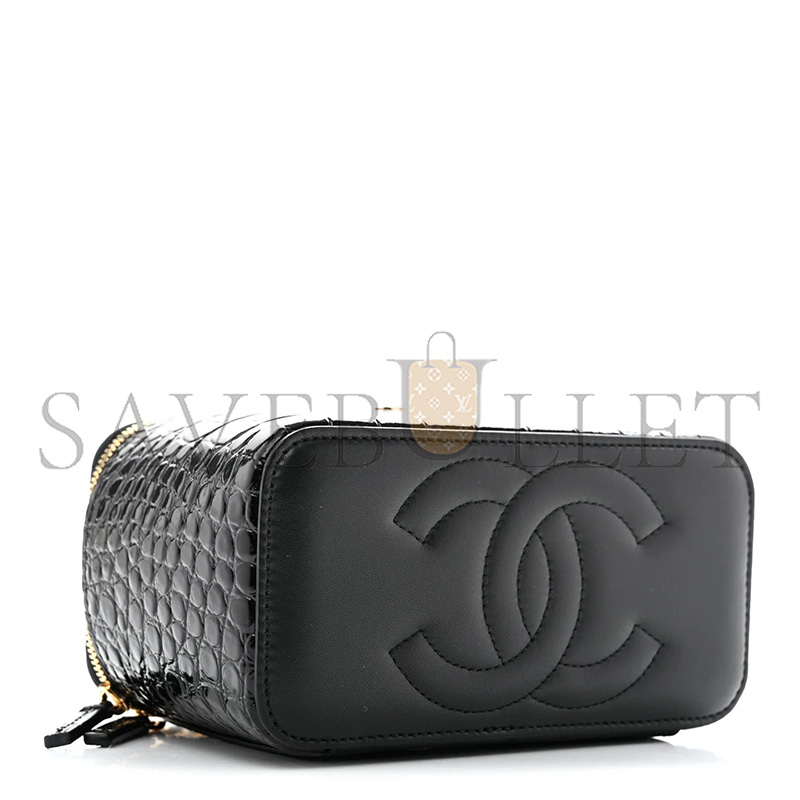 CHANEL SMALL TOP HANDLE LONG VANITY CASE (16.5*10*8cm)